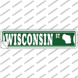 Wisconsin St Silhouette Novelty Narrow Sticker Decal Small