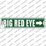 Big Red Eye Novelty Narrow Sticker Decal Small