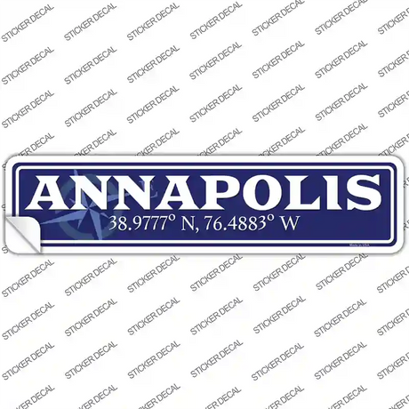 Annapolis Novelty Narrow Sticker Decal Small