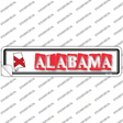 Alabama Outline Novelty Narrow Sticker Decal Small