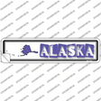 Alaska Outline Novelty Narrow Sticker Decal Small