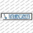 Delaware Outline Novelty Narrow Sticker Decal Small