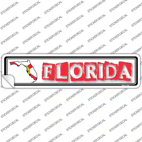 Florida Outline Novelty Narrow Sticker Decal Small