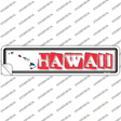 Hawaii Outline Novelty Narrow Sticker Decal Small