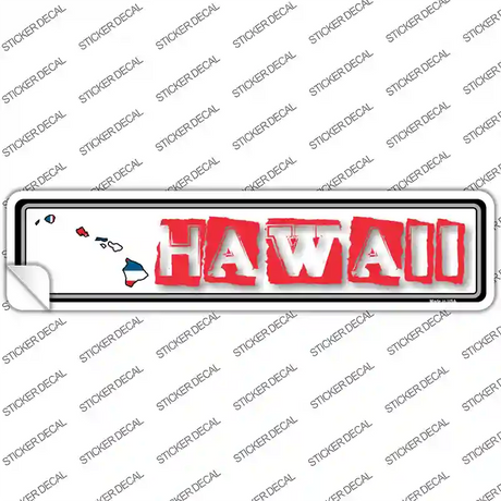 Hawaii Outline Novelty Narrow Sticker Decal Small