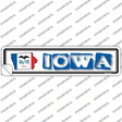 Iowa Outline Novelty Narrow Sticker Decal Small