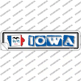 Iowa Outline Novelty Narrow Sticker Decal Small