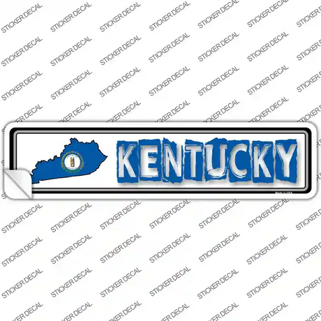 Kentucky Outline Novelty Narrow Sticker Decal Small