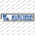 Louisiana Outline Novelty Narrow Sticker Decal Small