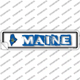 Maine Outline Novelty Narrow Sticker Decal Small