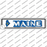 Maine Outline Novelty Narrow Sticker Decal Small