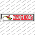 Maryland Outline Novelty Narrow Sticker Decal Small