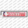 Mississippi Outline Novelty Narrow Sticker Decal Small