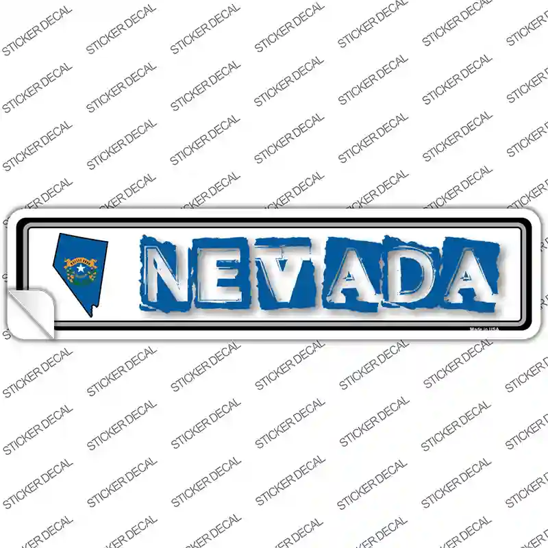 Nevada Outline Novelty Narrow Sticker Decal Small