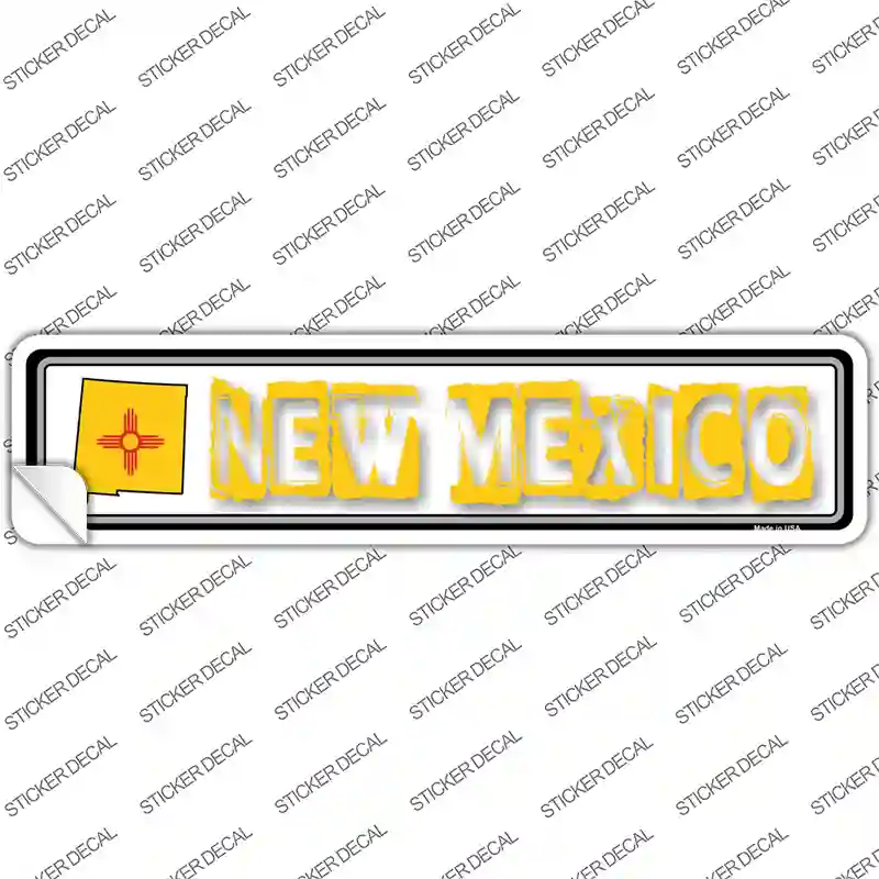 New Mexico Outline Novelty Narrow Sticker Decal Small