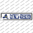 New York Outline Novelty Narrow Sticker Decal Small