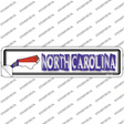 North Carolina Outline Novelty Narrow Sticker Decal Small