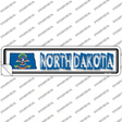 North Dakota Outline Novelty Narrow Sticker Decal Small