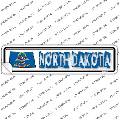 North Dakota Outline Novelty Narrow Sticker Decal Small