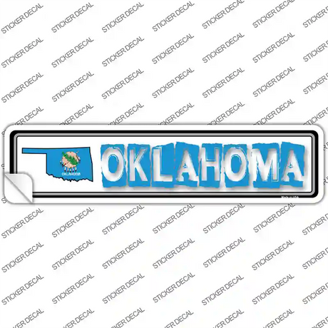 Oklahoma Outline Novelty Narrow Sticker Decal Small