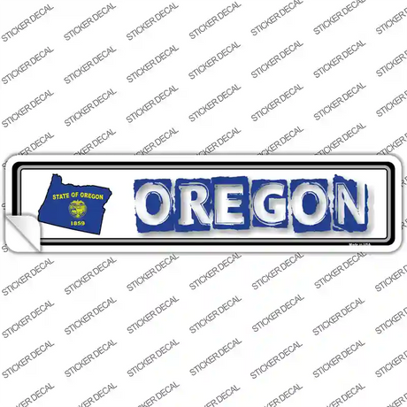 Oregon Outline Novelty Narrow Sticker Decal Small