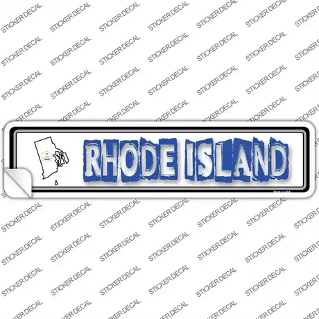 Rhode Island Outline Novelty Narrow Sticker Decal Small