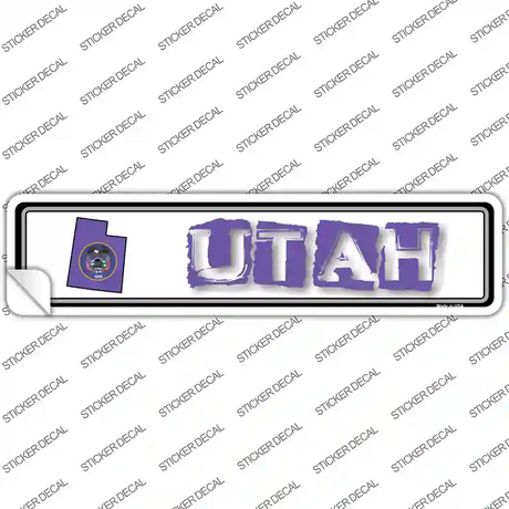 Utah Outline Novelty Narrow Sticker Decal Small