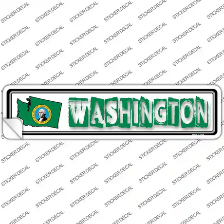 Washington Outline Novelty Narrow Sticker Decal Small