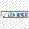 West Virginia Outline Novelty Narrow Sticker Decal Small