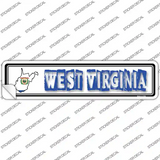 West Virginia Outline Novelty Narrow Sticker Decal Small