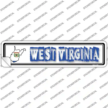 West Virginia Outline Novelty Narrow Sticker Decal Small