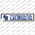 Wisconsin Outline Novelty Narrow Sticker Decal Small