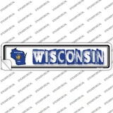 Wisconsin Outline Novelty Narrow Sticker Decal Small