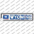 Wyoming Outline Novelty Narrow Sticker Decal Small