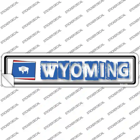 Wyoming Outline Novelty Narrow Sticker Decal Small