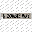 Zombie Way Brown Novelty Narrow Sticker Decal