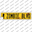 Zombie Blvd Novelty Narrow Sticker Decal Small