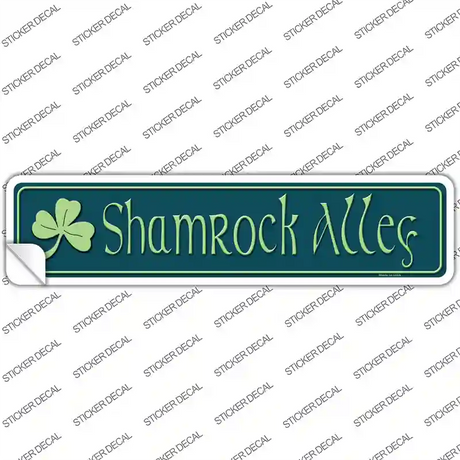 Irish Shamrock Alley Novelty Narrow Sticker Decal Small