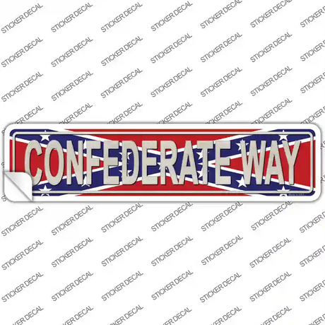 Confederate Way Novelty Narrow Sticker Decal Small