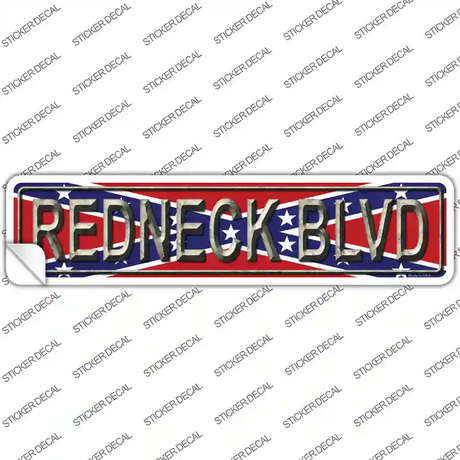 Redneck Blvd Novelty Narrow Sticker Decal Small