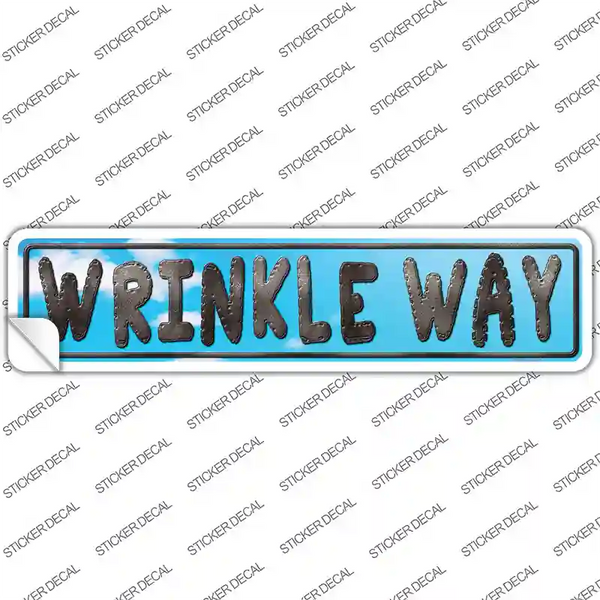 Wrinkle Way Novelty Narrow Sticker Decal | Smart Blonde
