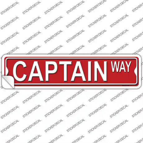 Captain Way Novelty Narrow Sticker Decal Small