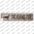 Dachshund Trail Novelty Narrow Sticker Decal Small