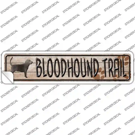 Bloodhound Trail Novelty Narrow Sticker Decal Small