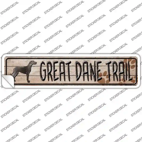 Great Dane Trail Novelty Narrow Sticker Decal Small