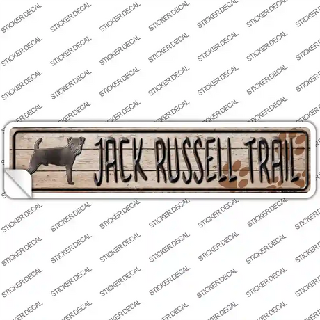 Jack Russell Trail Novelty Narrow Sticker Decal Small