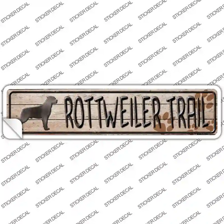 Rottweiler Trail Novelty Narrow Sticker Decal Small