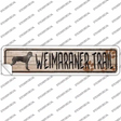 Weimaraner Trail Novelty Narrow Sticker Decal Small