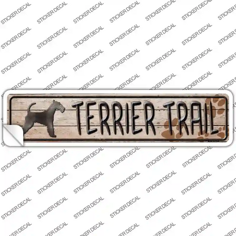 Terrier Trail Novelty Narrow Sticker Decal Small