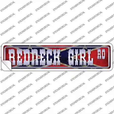 Redneck Girl Rd Novelty Narrow Sticker Decal Small